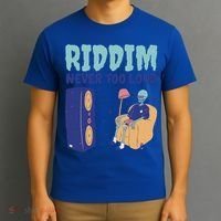 Riddim Never Too Loud Funny Dubstep Skeleton Gift T-Shirt thumb 3