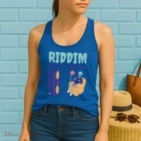 Riddim Never Too Loud Funny Dubstep Skeleton Gift Women's Tank Top thumb 2