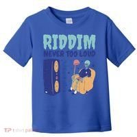 Riddim Never Too Loud Funny Dubstep Skeleton Gift Toddler T-Shirt thumb 0