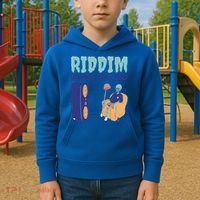 Riddim Never Too Loud Funny Dubstep Skeleton Gift Kids Hoodie thumb 2