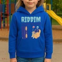 Riddim Never Too Loud Funny Dubstep Skeleton Gift Kids Hoodie thumb 3