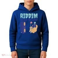 Riddim Never Too Loud Funny Dubstep Skeleton Gift Kids Hoodie thumb 4