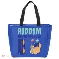 Riddim Never Too Loud Funny Dubstep Skeleton Gift Tote Bag thumb 0
