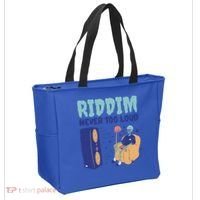 Riddim Never Too Loud Funny Dubstep Skeleton Gift Tote Bag thumb 2