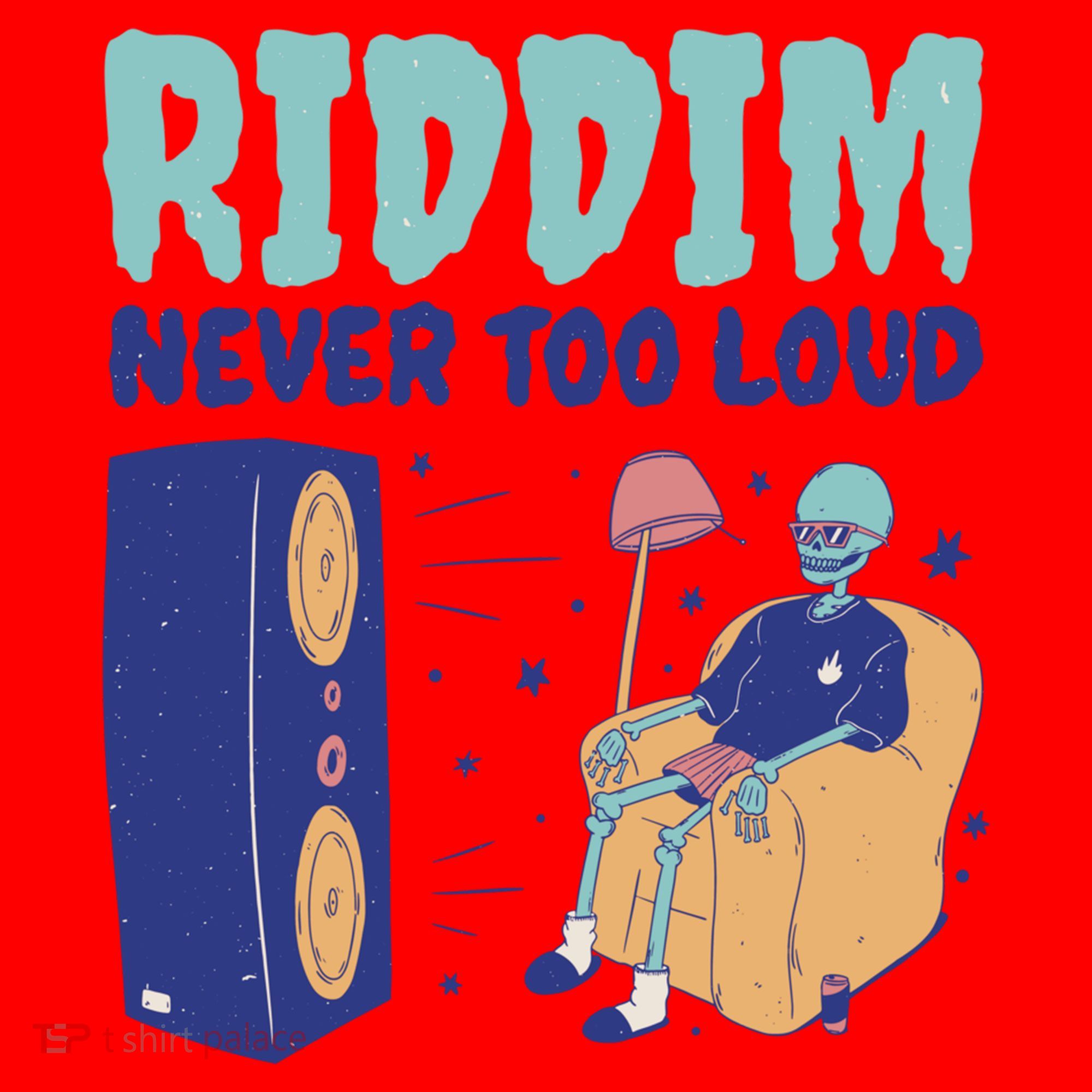 Riddim Never Too Loud Funny Dubstep Skeleton Gift Santa Hat