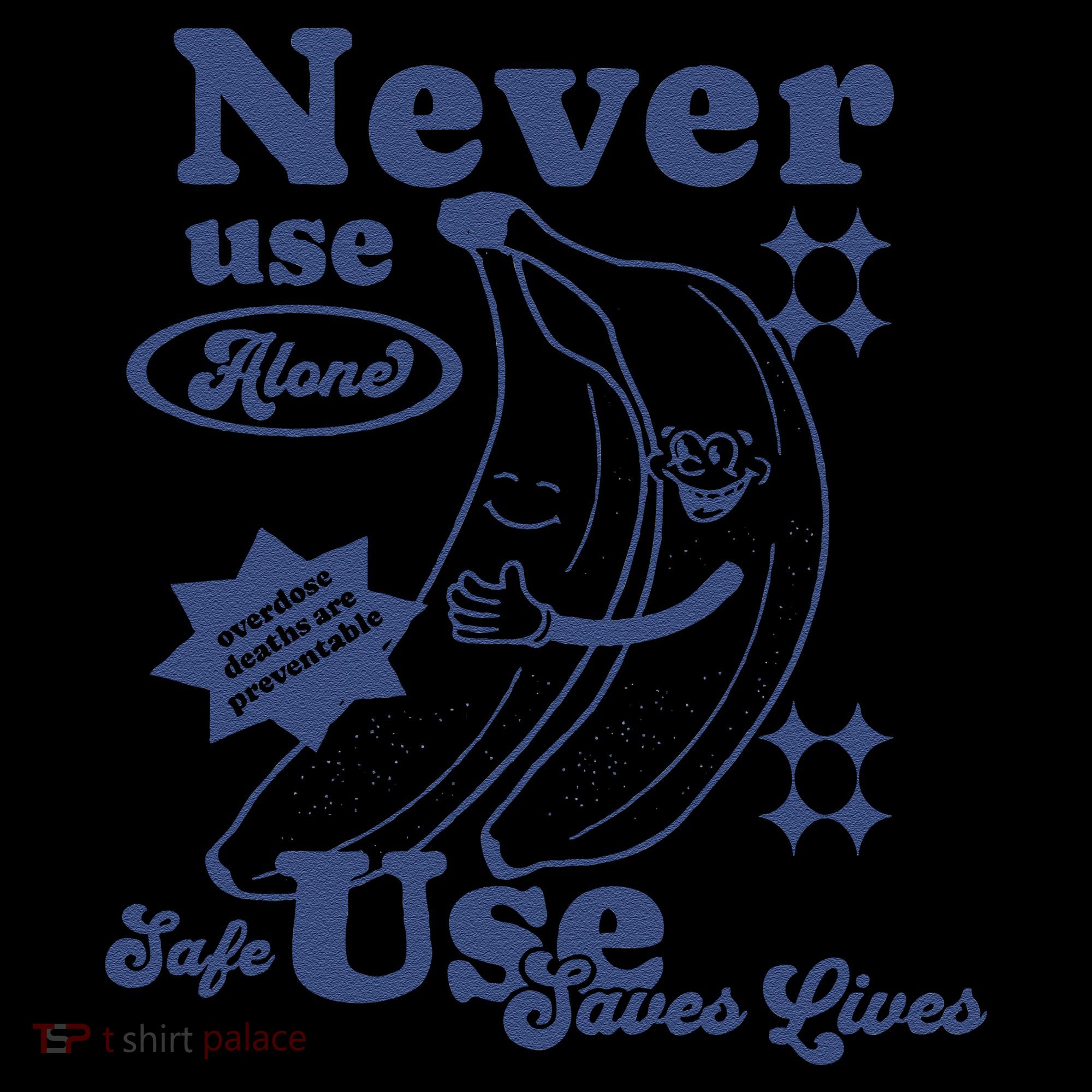 Retro Never Use Alone Harm Reduction Doggie Tank