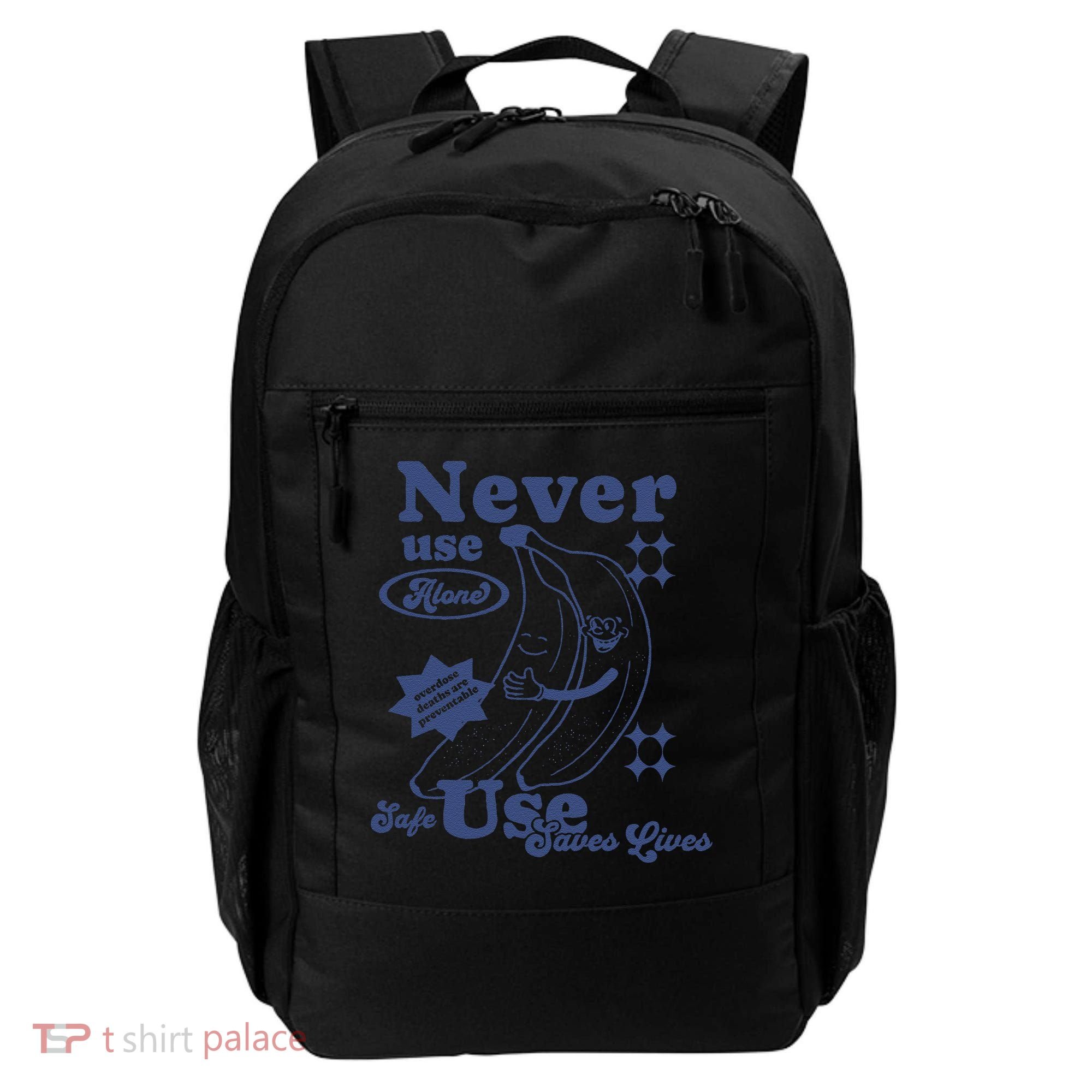 Retro Never Use Alone Harm Reduction Backpack