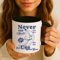 Retro Never Use Alone Harm Reduction Coffee Mug thumb 3