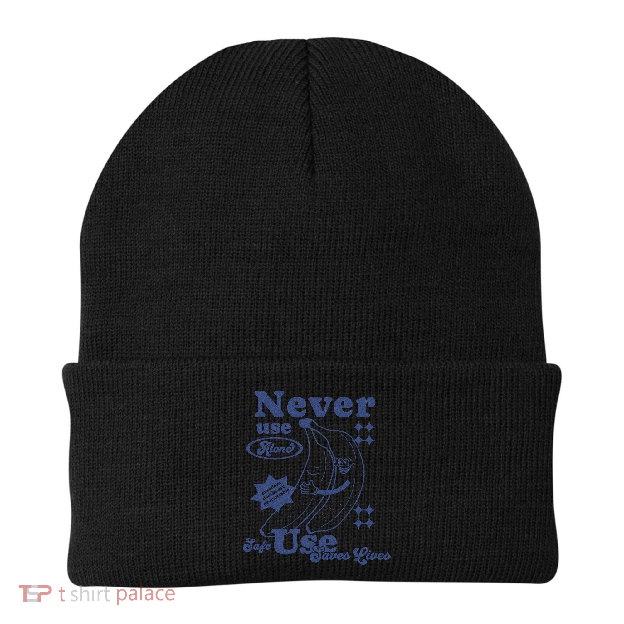 Retro Never Use Alone Harm Reduction Beanie