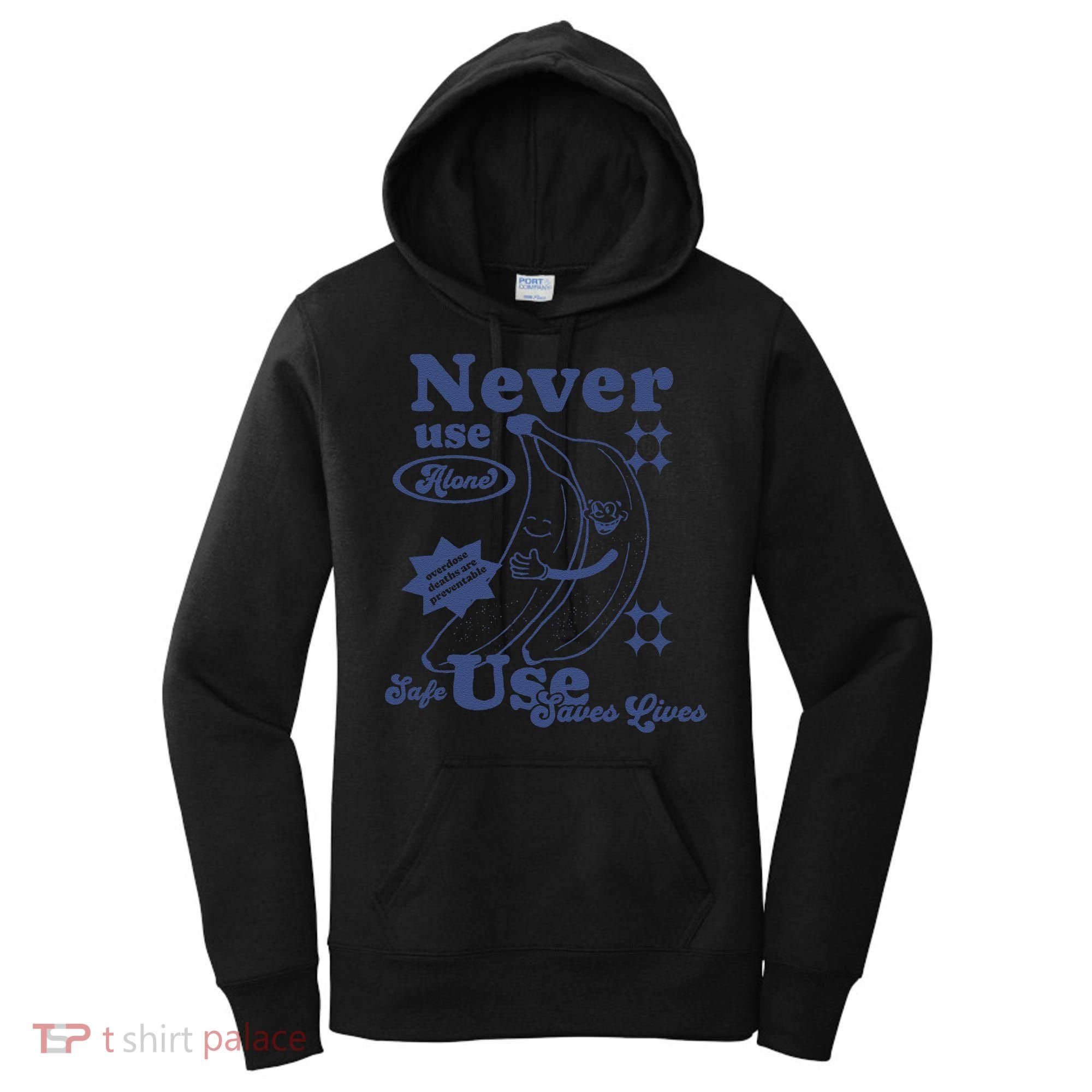 Retro Never Use Alone Harm Reduction Women's Hoodie