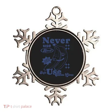 Retro Never Use Alone Harm Reduction Ornament