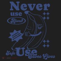 Retro Never Use Alone Harm Reduction Golf Towel thumb 3