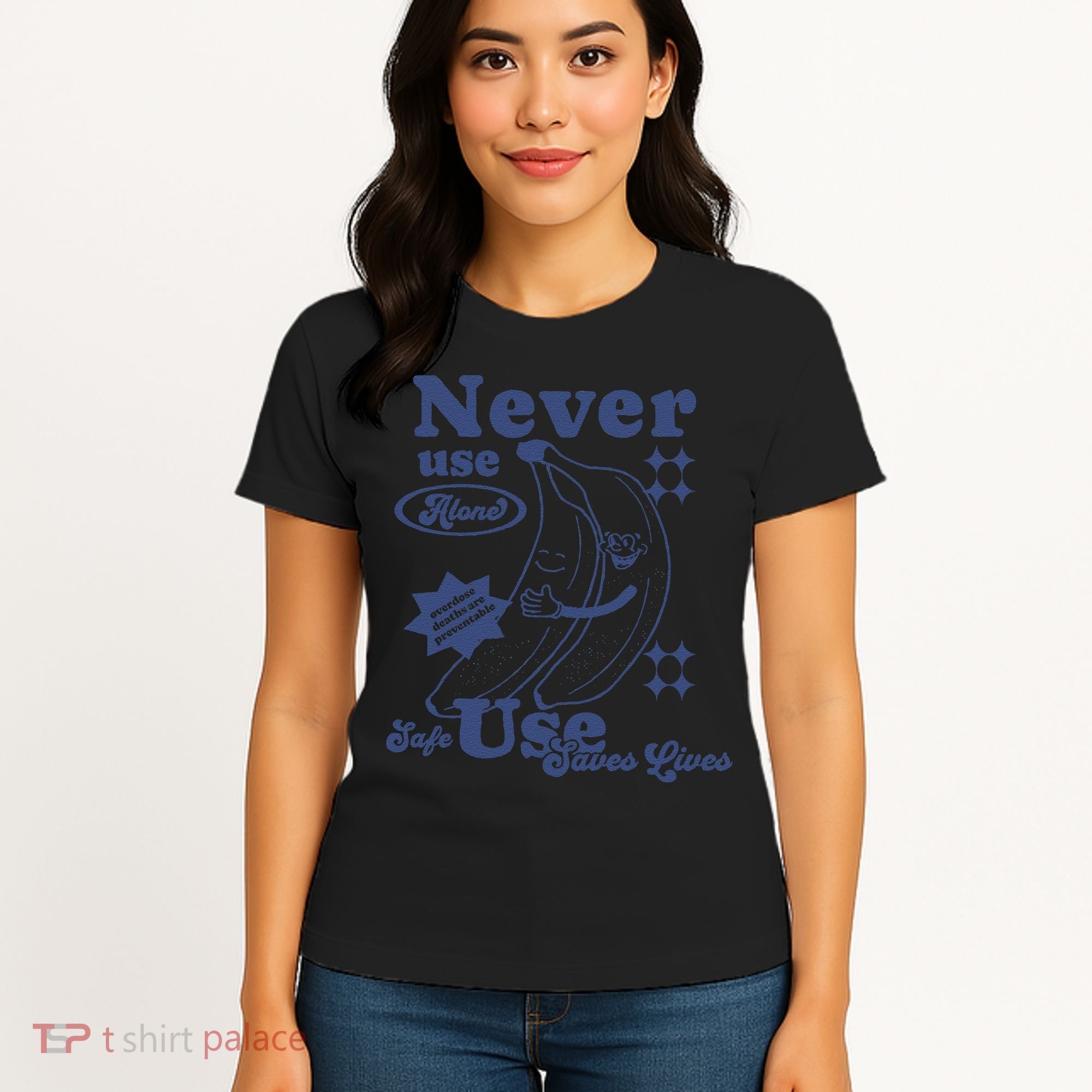 Retro Never Use Alone Harm Reduction Women's T-Shirt