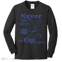 Retro Never Use Alone Harm Reduction Kids Long Sleeve Shirt thumb 0