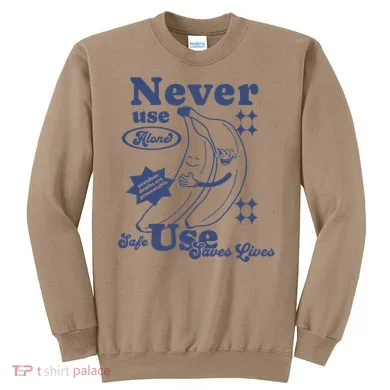 Retro Never Use Alone Harm Reduction Sweatshirt