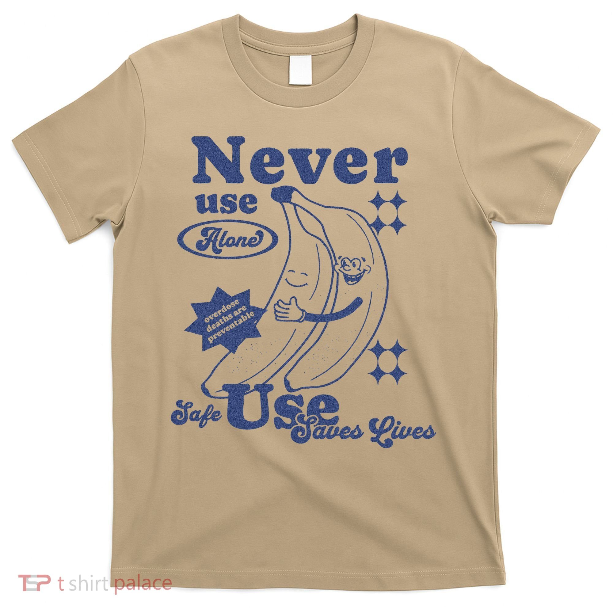 Retro Never Use Alone Harm Reduction T-Shirt