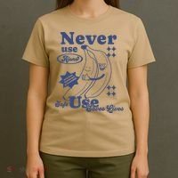 Retro Never Use Alone Harm Reduction T-Shirt thumb 4