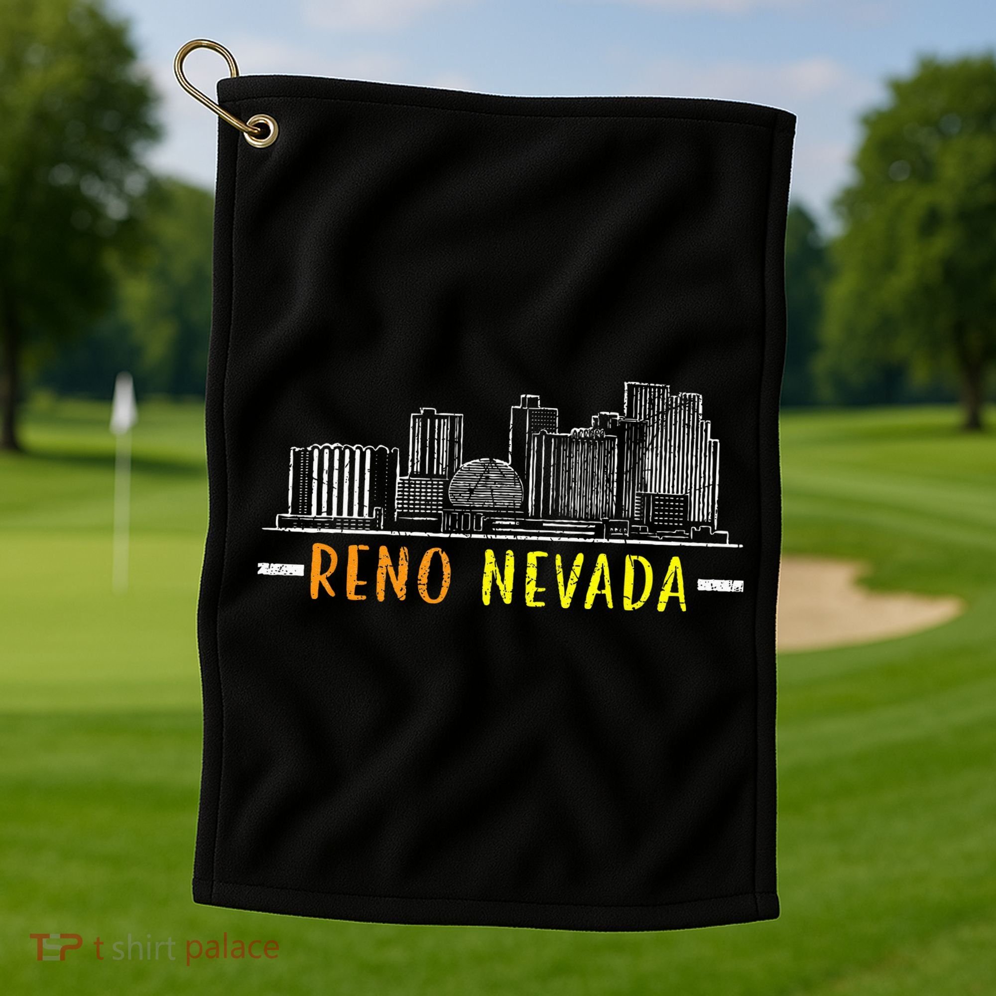 Reno Nevada USA America Nevadians Nevadans Golf Towel