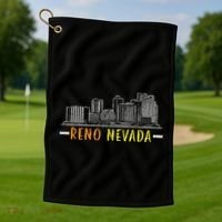 Reno Nevada Usa America Nevadians Nevadans Golf Towel thumb 1