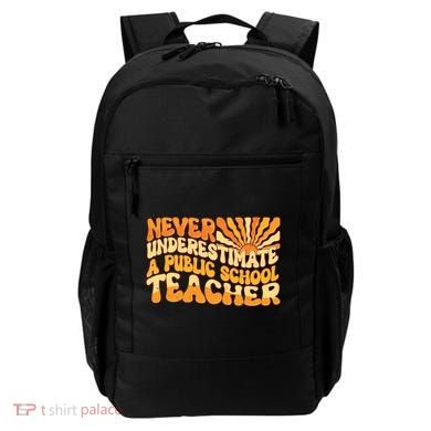 Retro Never Underestimate A Public A School Teacher Backpack
