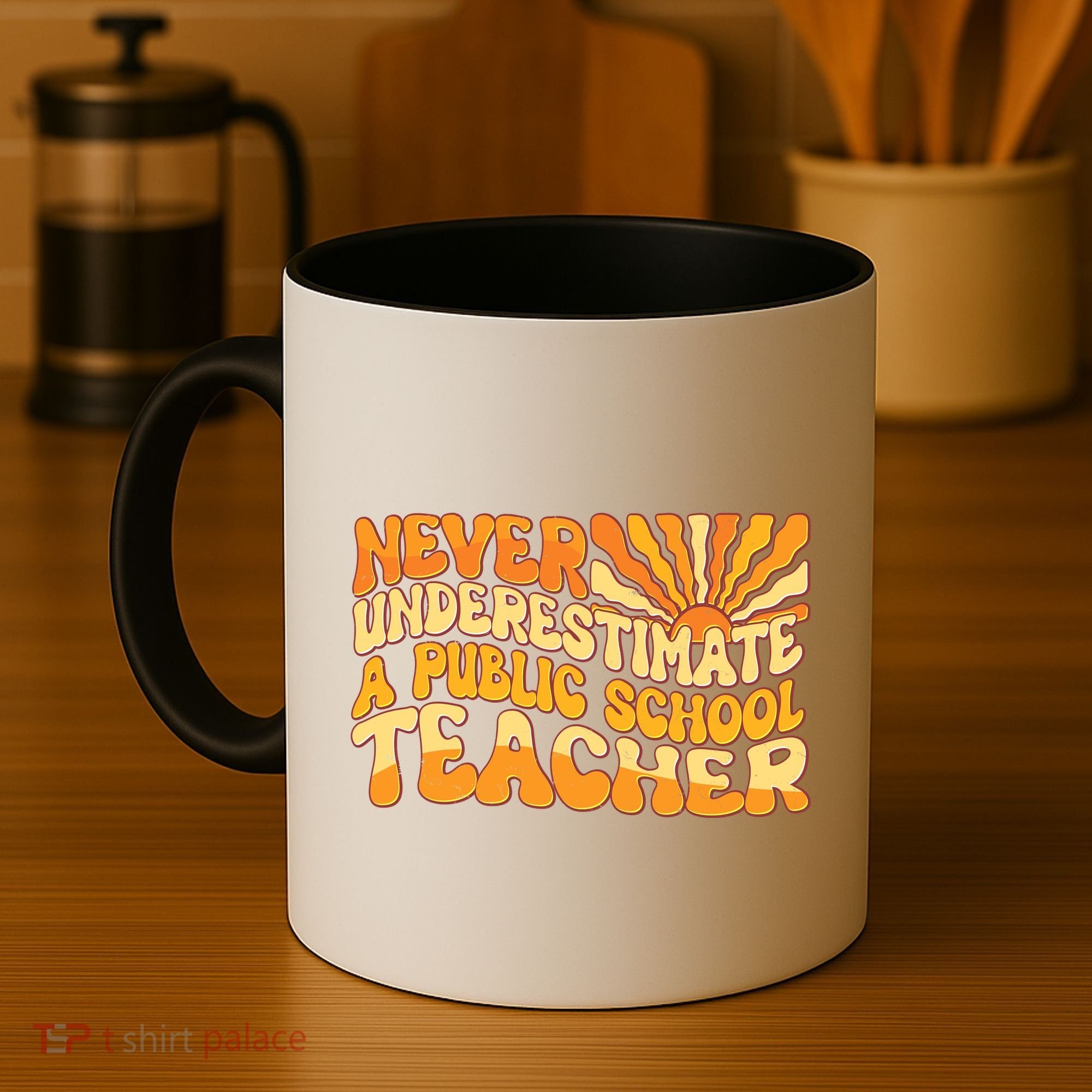 Retro Never Underestimate A Public A School Teacher Coffee Mug
