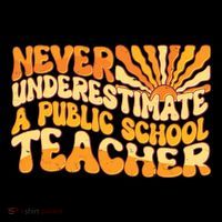 Retro Never Underestimate A Public A School Teacher Women's Hoodie thumb 2