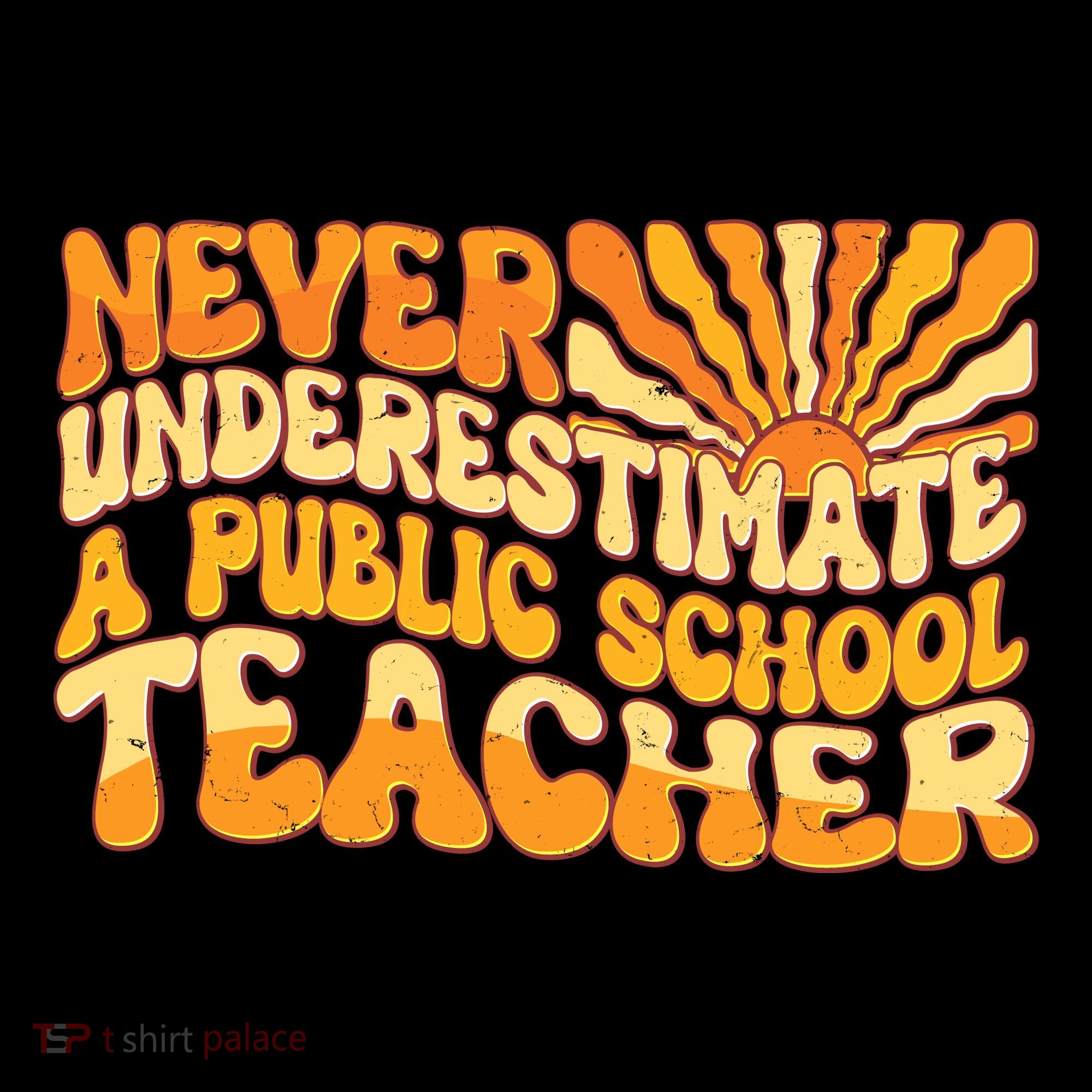 Retro Never Underestimate A Public A School Teacher Women's Hoodie