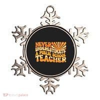 Retro Never Underestimate A Public A School Teacher Ornament thumb 0