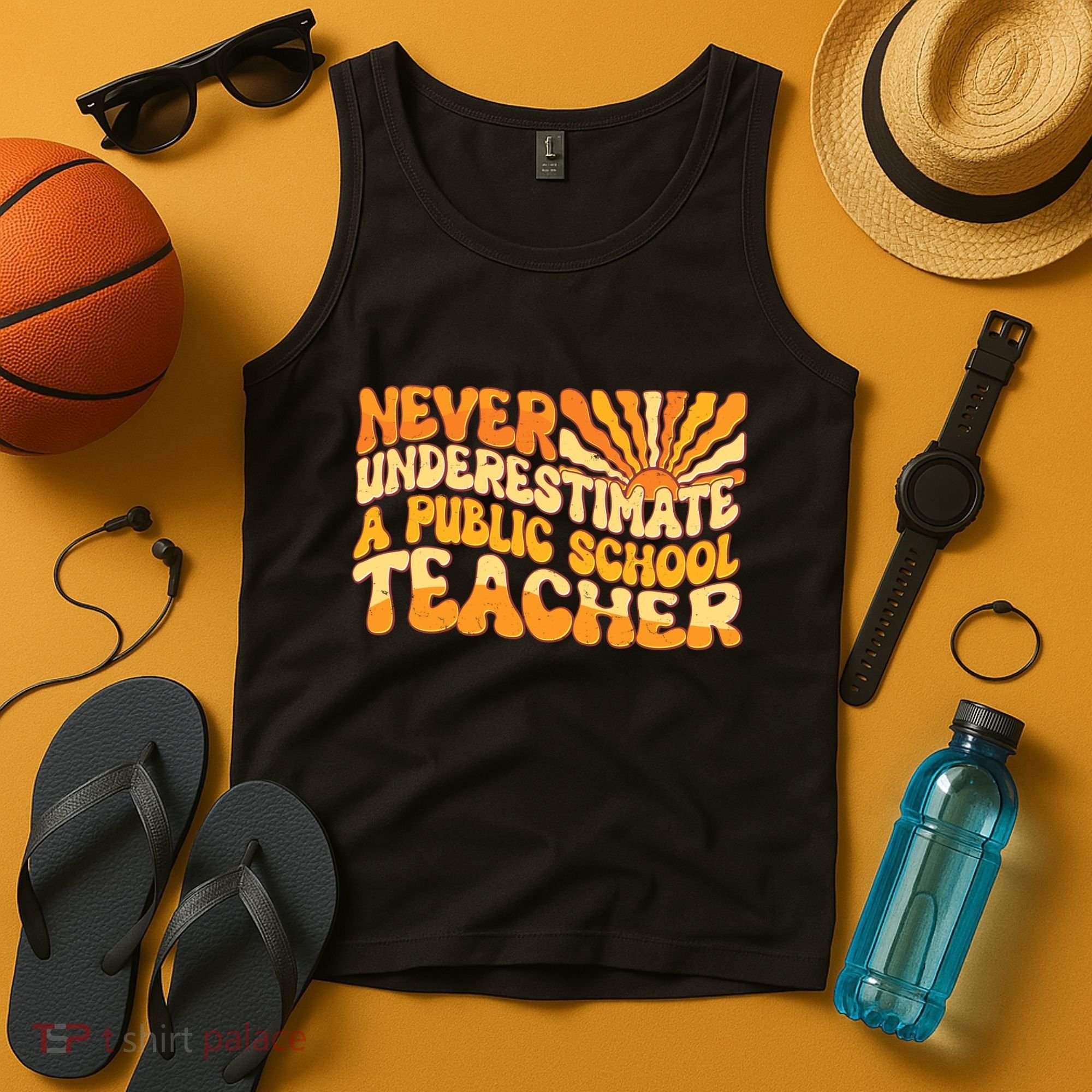 Retro Never Underestimate A Public A School Teacher Tank Top