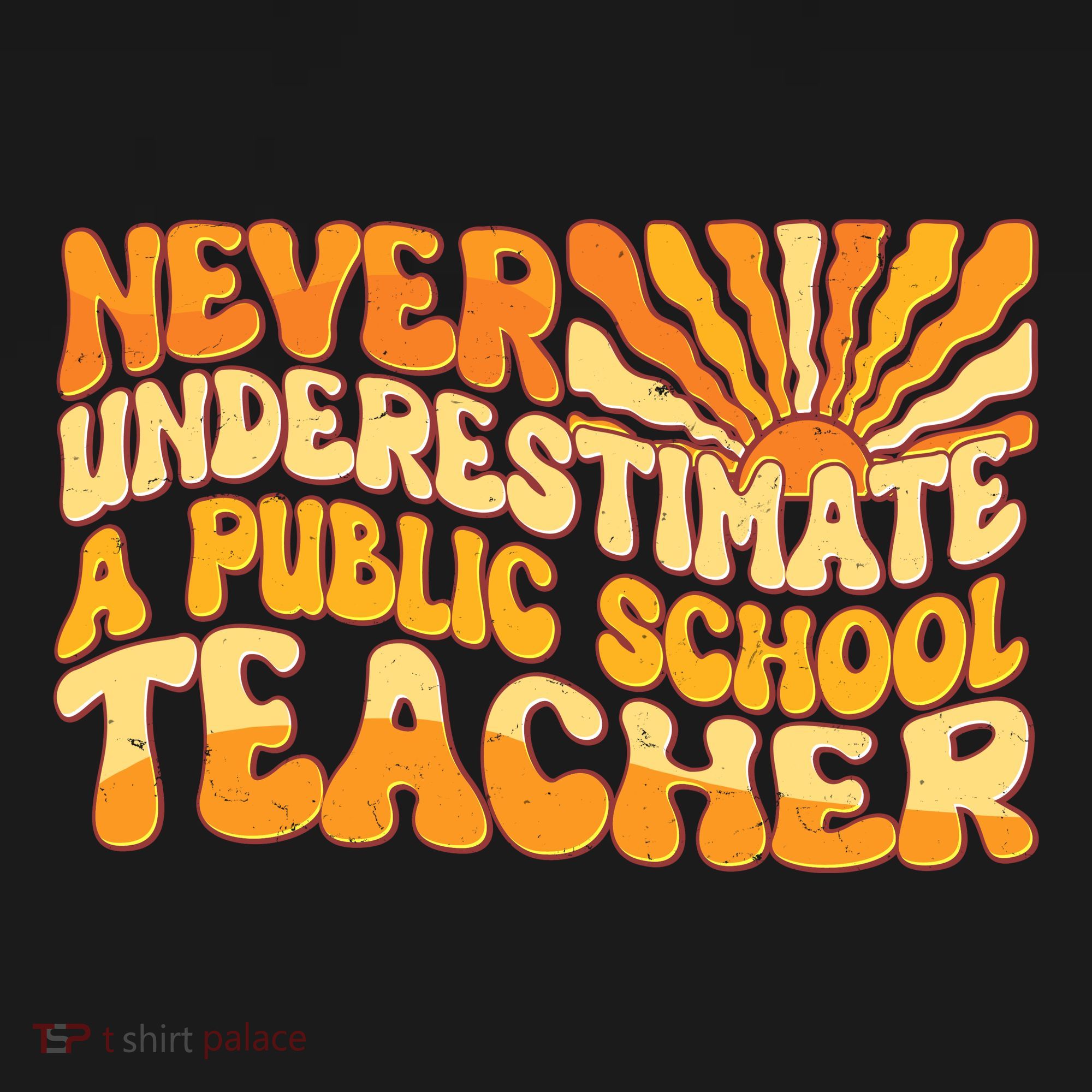 Retro Never Underestimate A Public A School Teacher Toddler T-Shirt