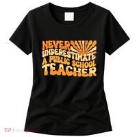 Retro Never Underestimate A Public A School Teacher Women's T-Shirt thumb 0