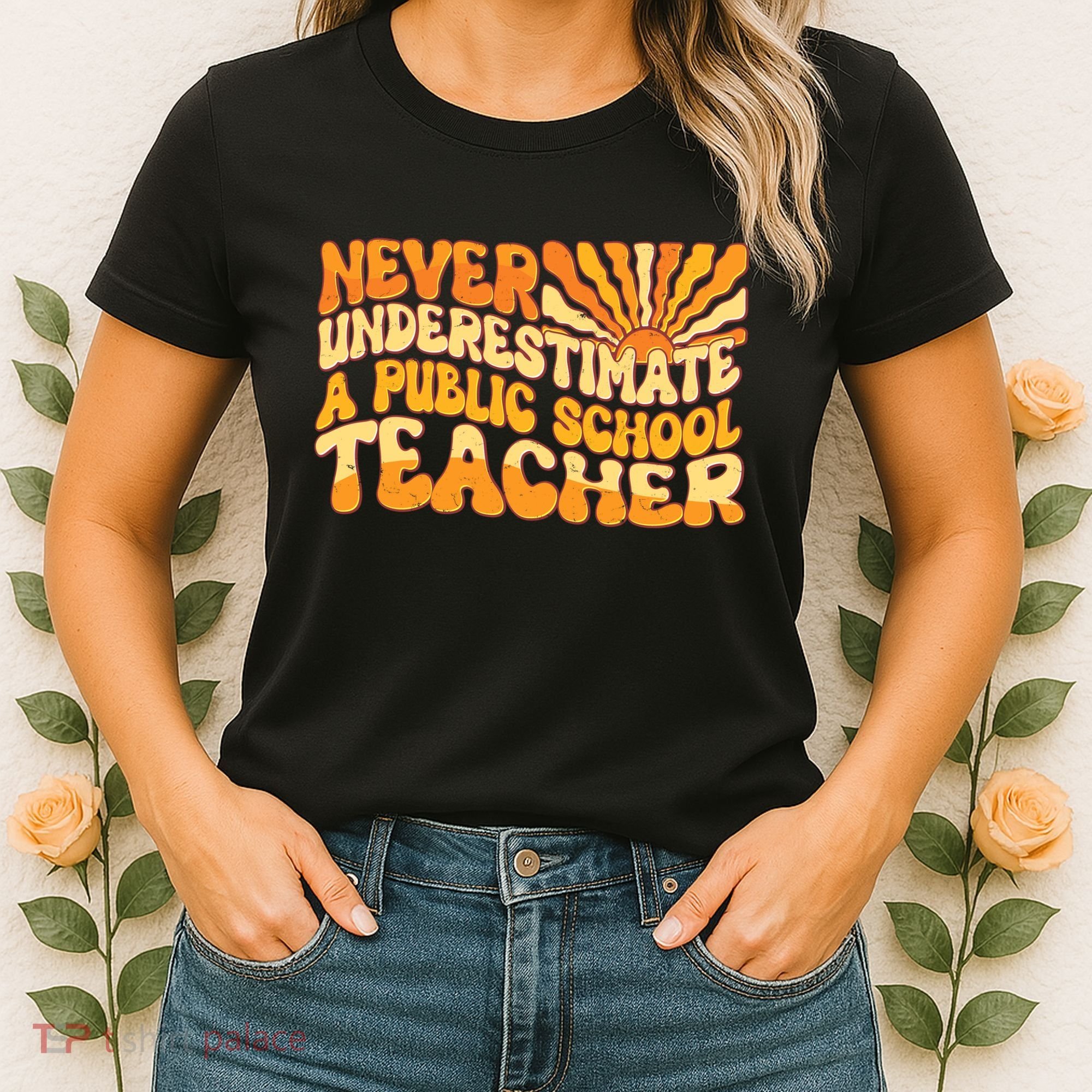 Retro Never Underestimate A Public A School Teacher Women's T-Shirt
