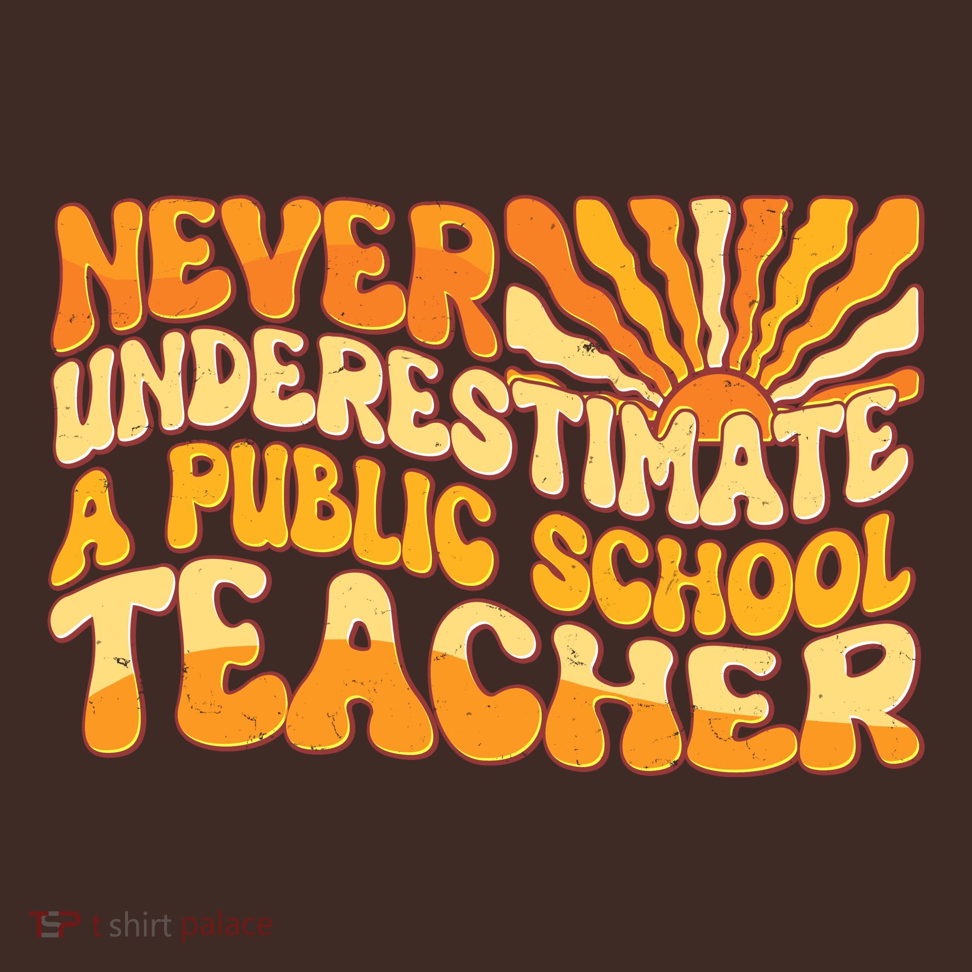 Retro Never Underestimate A Public A School Teacher Coaster