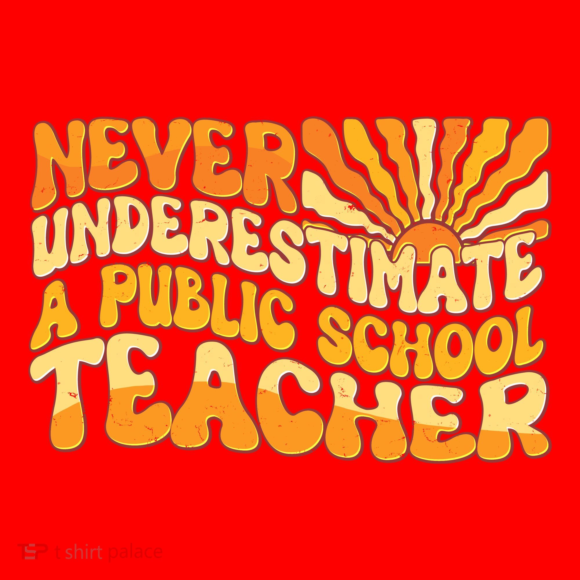 Retro Never Underestimate A Public A School Teacher Santa Hat