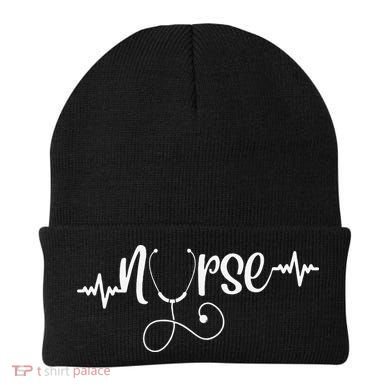 RN Nurses Week & Appreciation Day Stethoscope & Heartbeat Beanie