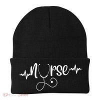 RN Nurses Week & Appreciation Day Stethoscope & Heartbeat Beanie thumb 0