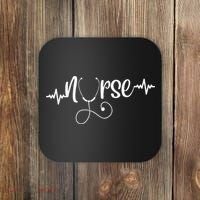 RN Nurses Week & Appreciation Day Stethoscope & Heartbeat Coaster thumb 0