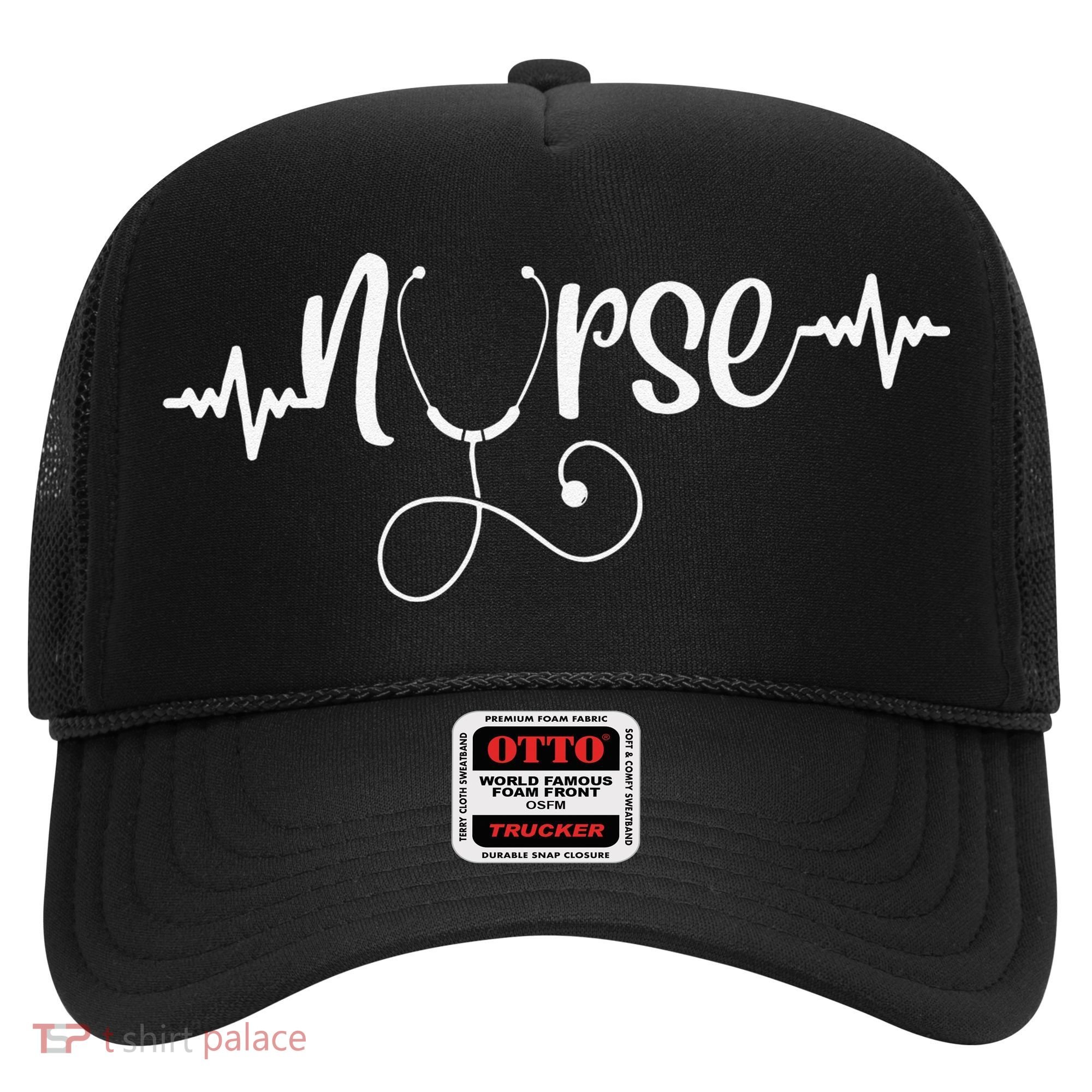 RN Nurses Week & Appreciation Day Stethoscope & Heartbeat Hat