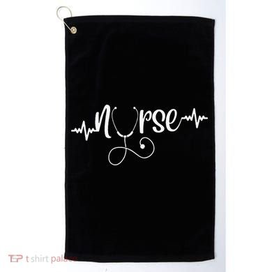 RN Nurses Week & Appreciation Day Stethoscope & Heartbeat Golf Towel