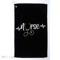 RN Nurses Week & Appreciation Day Stethoscope & Heartbeat Golf Towel thumb 0