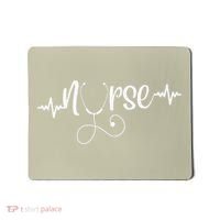 RN Nurses Week & Appreciation Day Stethoscope & Heartbeat Mousepad thumb 0
