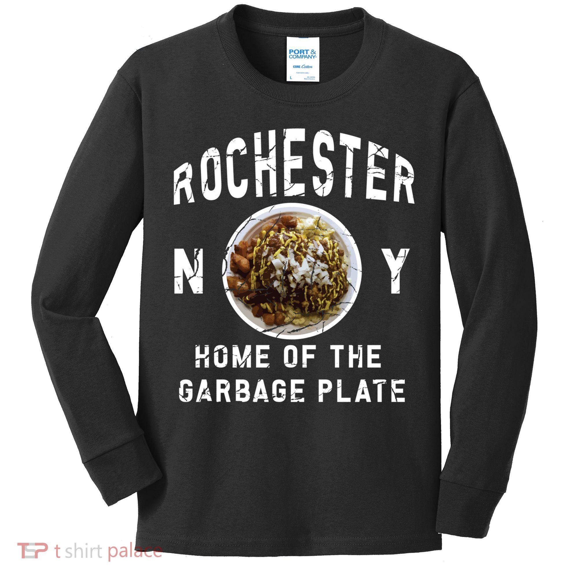 Rochester New York Garbage Plate Gift Rochester Gifcool Gift Funny Gift Kids Long Sleeve Shirt