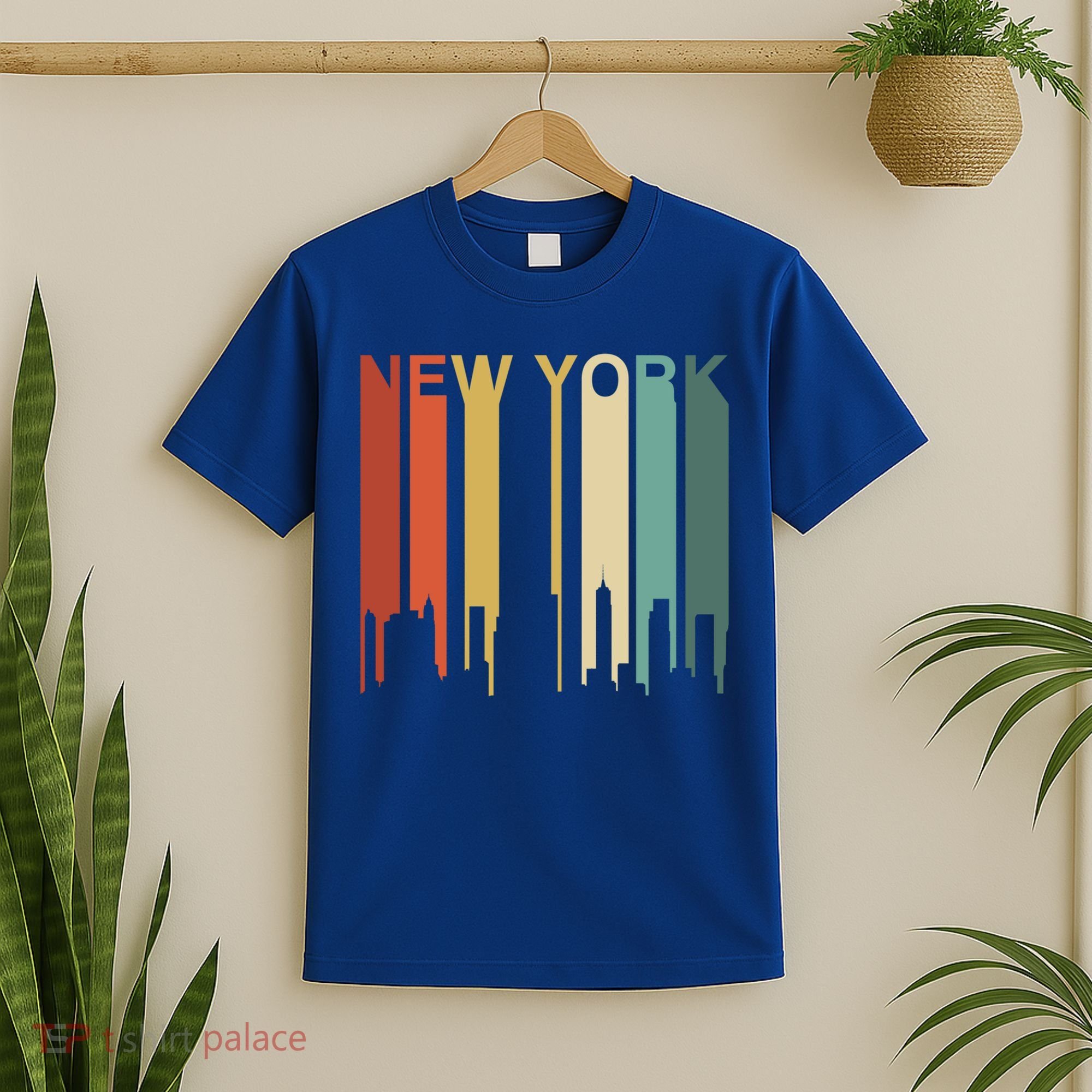 Retro New York Vintage City Urban Skyline Nyc Ny Architect Great Gift T-Shirt