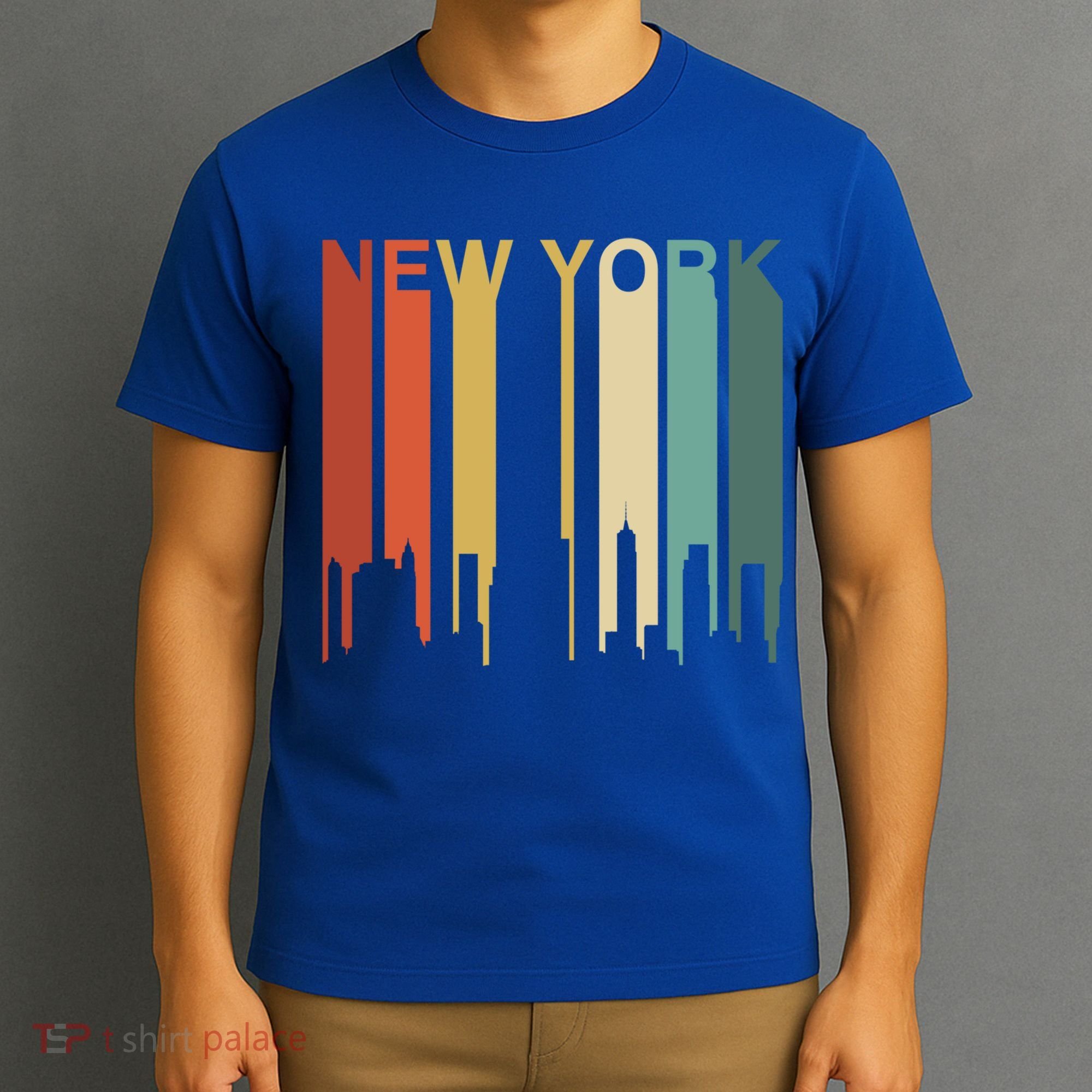 Retro New York Vintage City Urban Skyline Nyc Ny Architect Great Gift T-Shirt