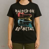 Raised On 80s Metal 80s Rock Hair Bands Metal Music Fans T-Shirt thumb 4