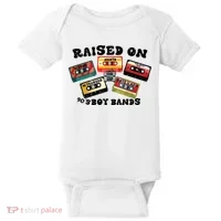 Raised On 90s Boy Bands Baby Bodysuit thumb 0