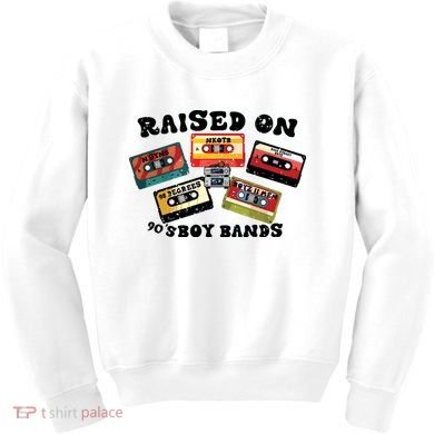 Raised On 90s Boy Bands Kids Sweatshirt