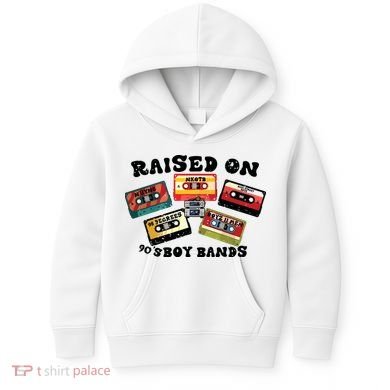 Raised On 90s Boy Bands Kids Hoodie