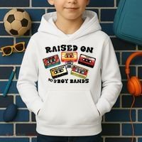 Raised On 90s Boy Bands Kids Hoodie thumb 2