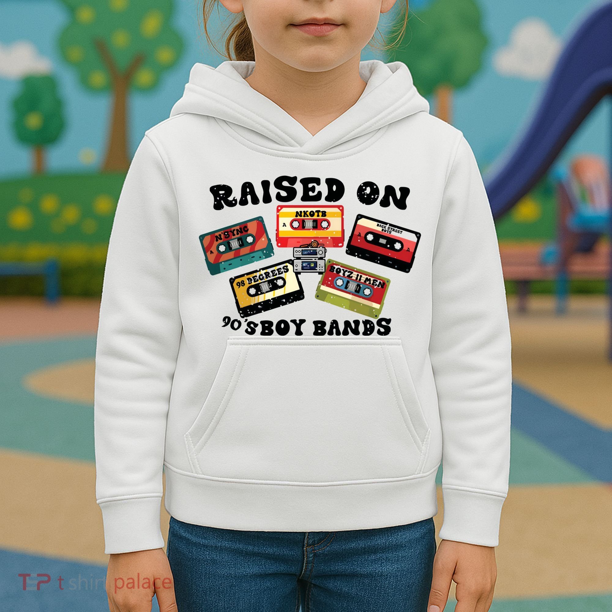 Raised On 90s Boy Bands Kids Hoodie